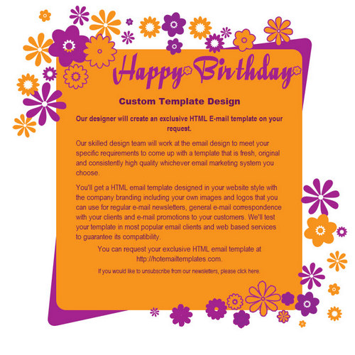 Happy Birthday | Free HTML E-Mail Templates
